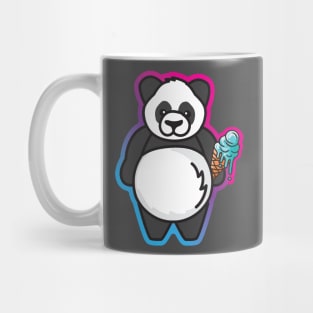 Panda Bear with an Ice Cream Mug